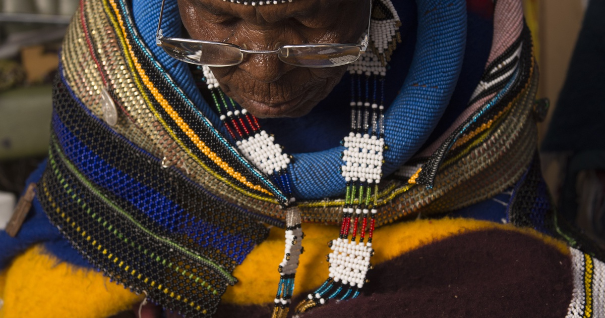 Dr Esther Mahlangu's Ndebele design on the BMW 7 Series Individual